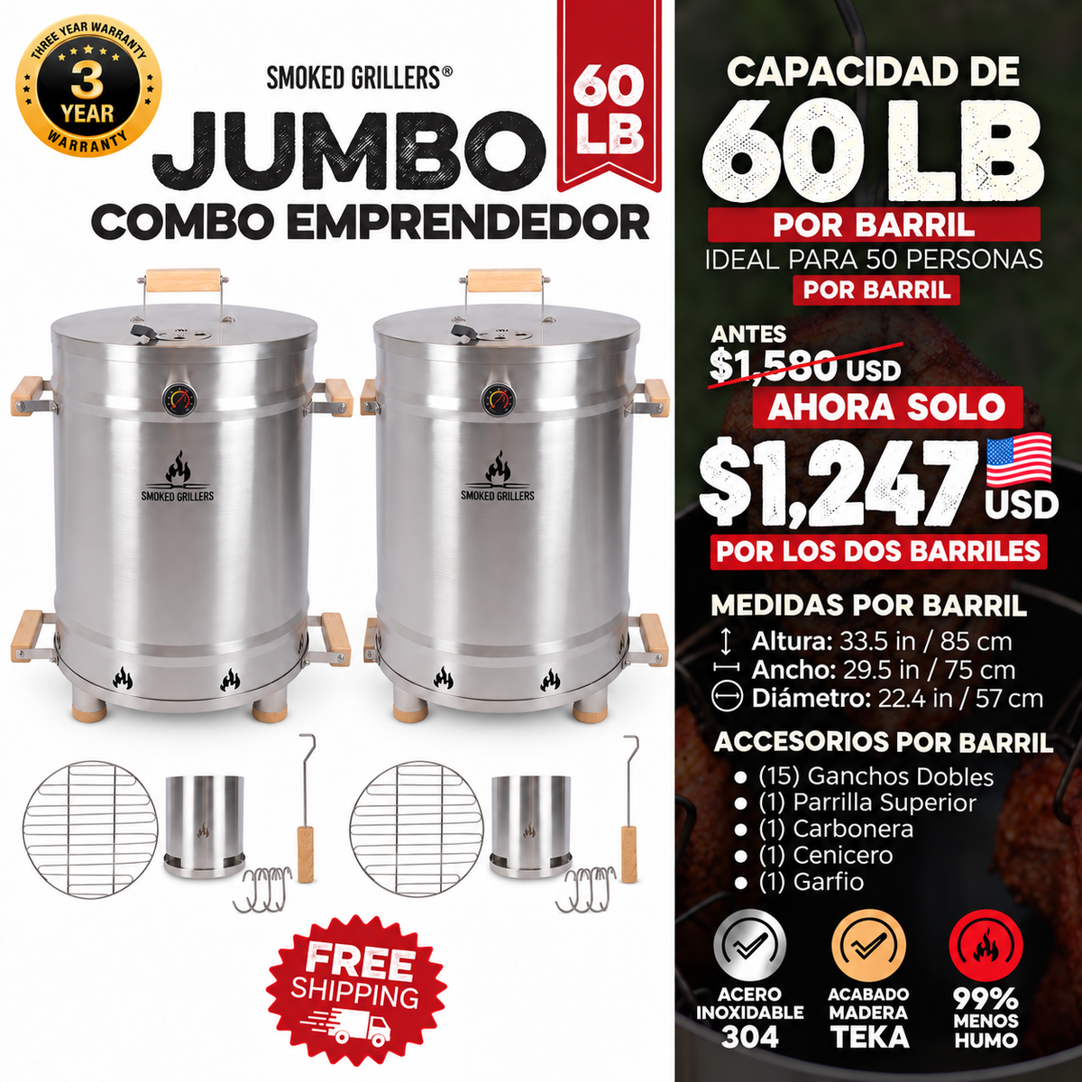 Barrel Jumbo X2 & Combo Emprendedor