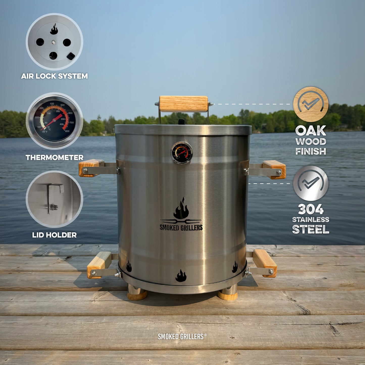 Mini Barrel Smoker Combo (6Lb-Capacity)