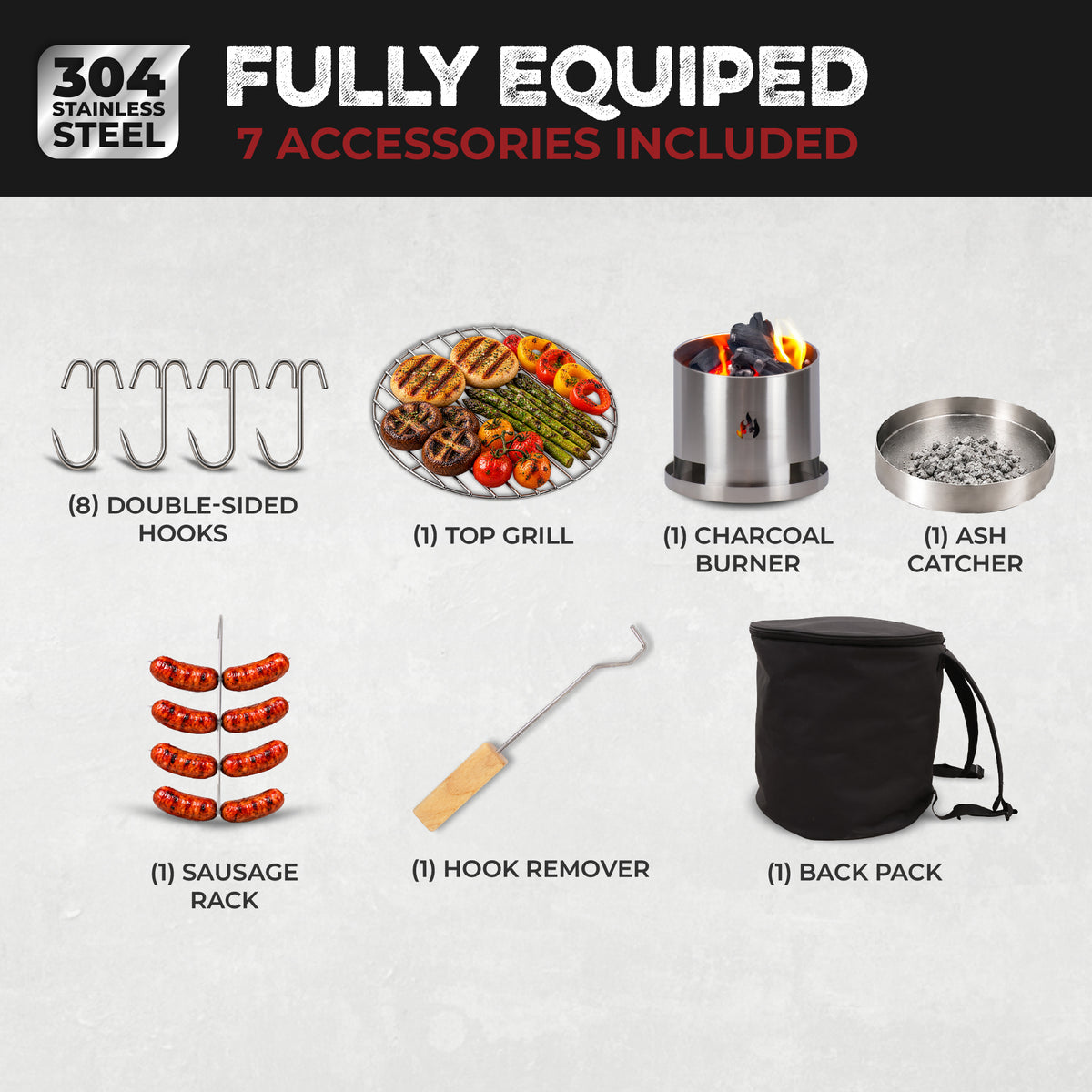 Mini Barrel Smoker Combo (6Lb-Capacity)