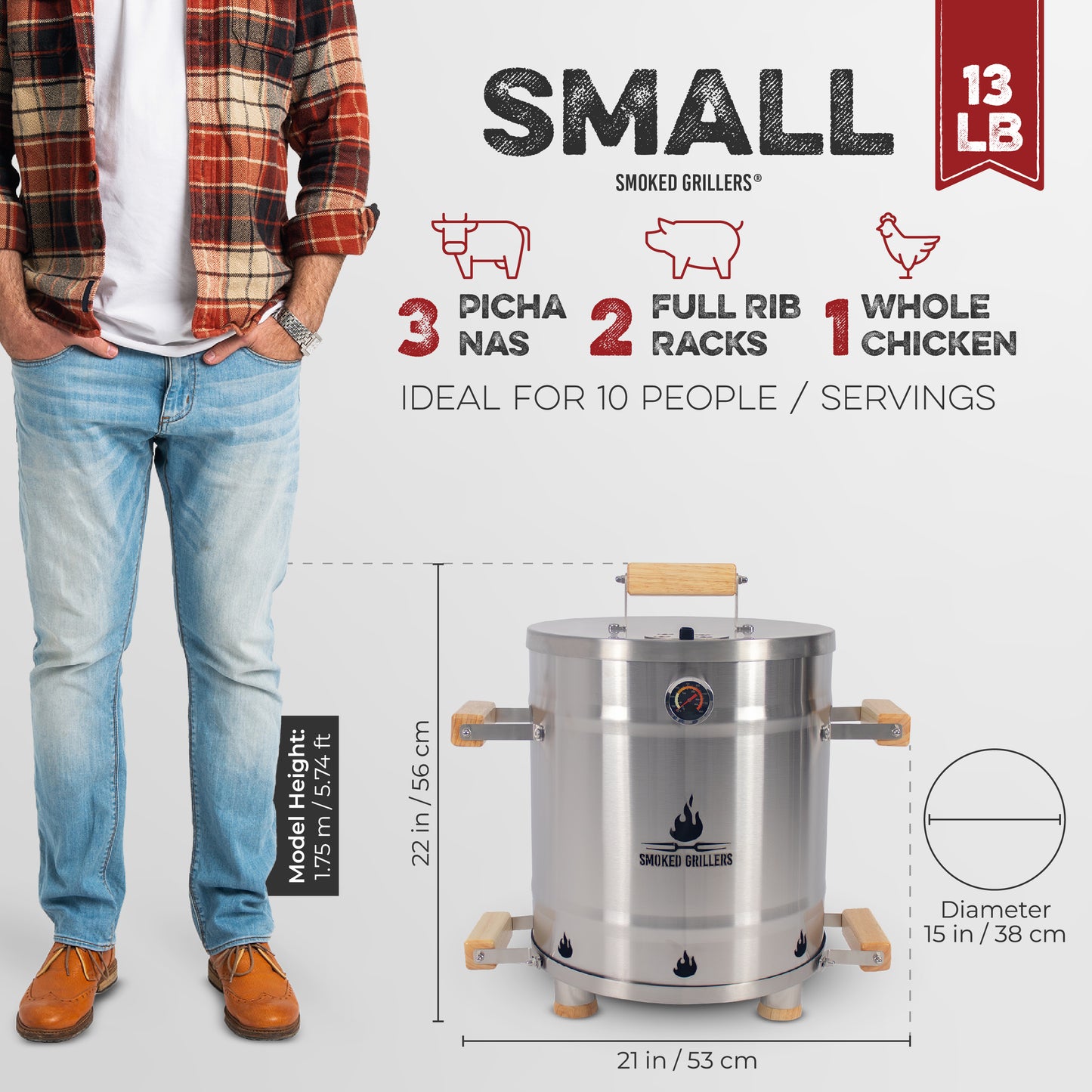 Barrel Smoker & Barril Asador Ahumador  - (Small/Pequeño)