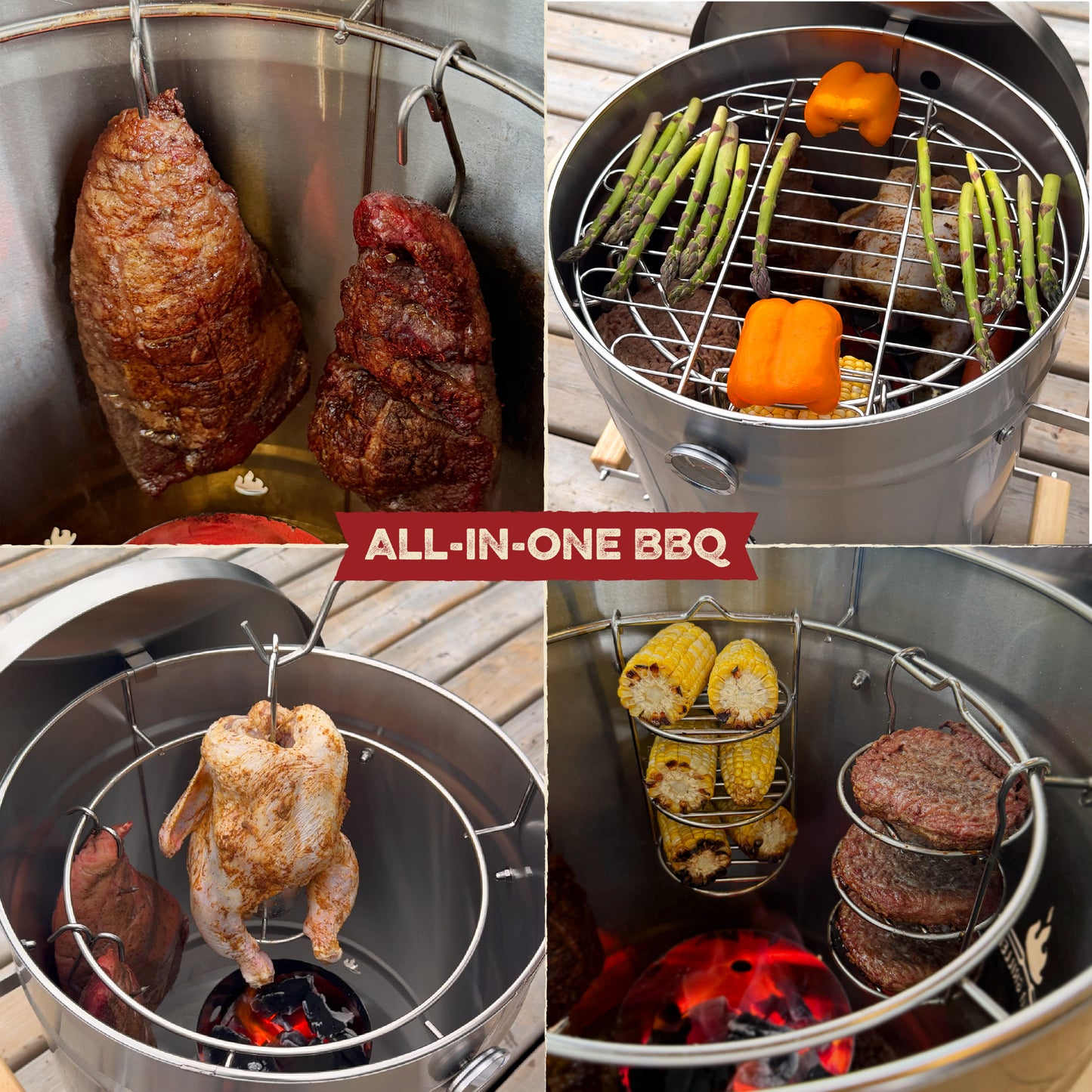 Barrel Smoker & Barril Asador Ahumador  - (Medium/Mediano)